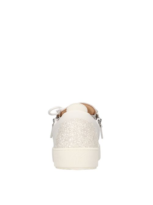 Sneakers in pelle e glitter GIUSEPPE ZANOTTI | RS10035BIANCO